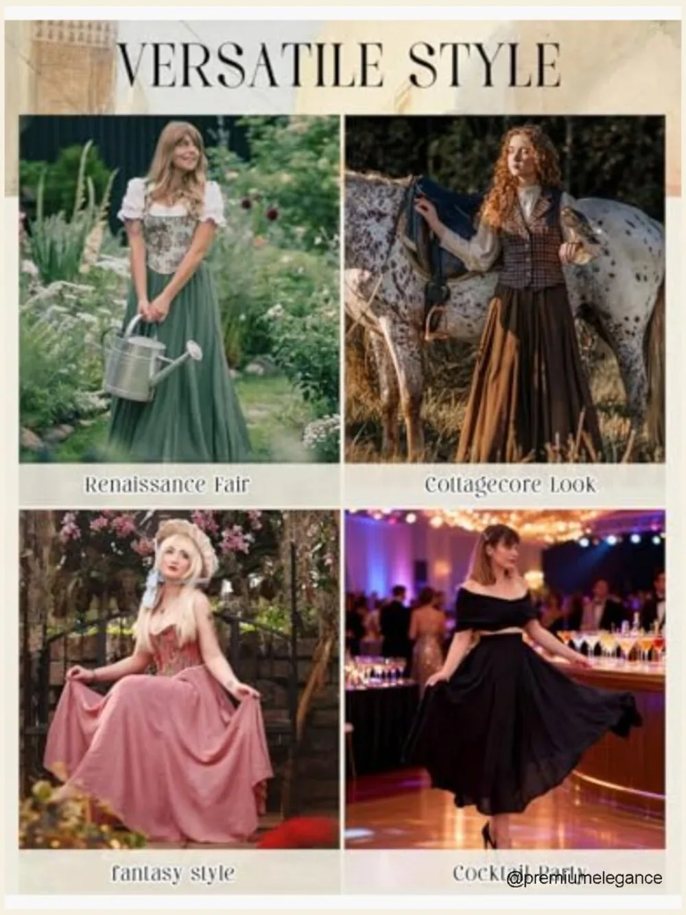 Maxi Skirt Flowy Boho Renaissance A-Line Long Skirt with Pockets - Picture 6 of 7